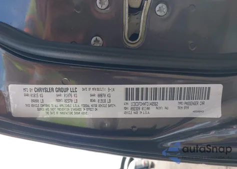 2015 Dodge Dart Aero from USA, damaged, VIN 1C3CDFDHXFD146562